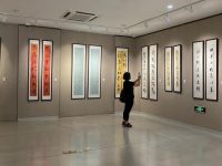 傳統文化受青睞，投稿作品創紀錄，上海市楹聯書法大賽作品展開幕